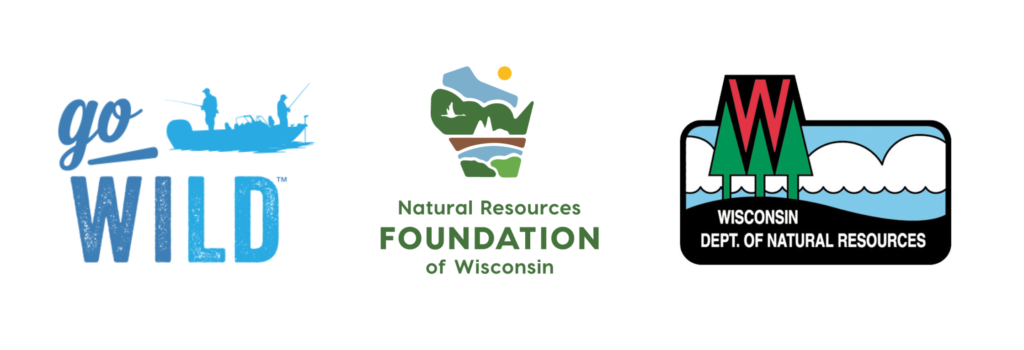 Logos: Go Wild, the Natural Resources Foundation of Wisconsin, and the Wisconsin Department of Natural Resources